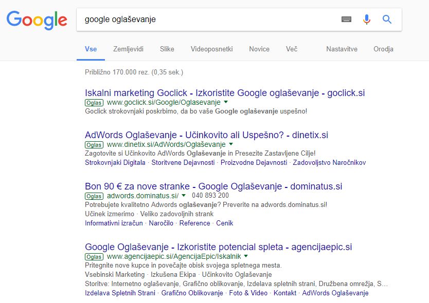 google optimizacija